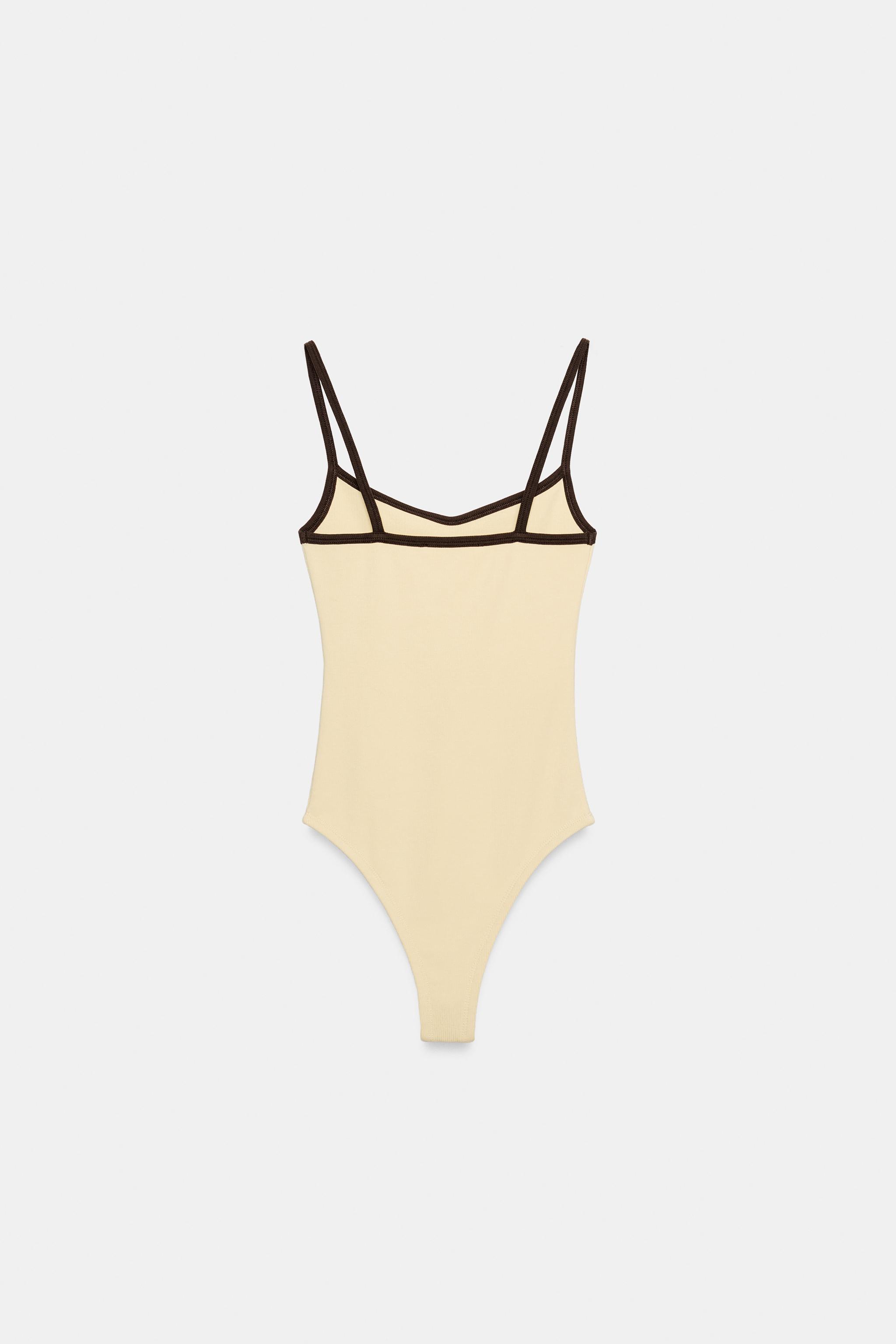 CONTRAST TRIM BODYSUIT
